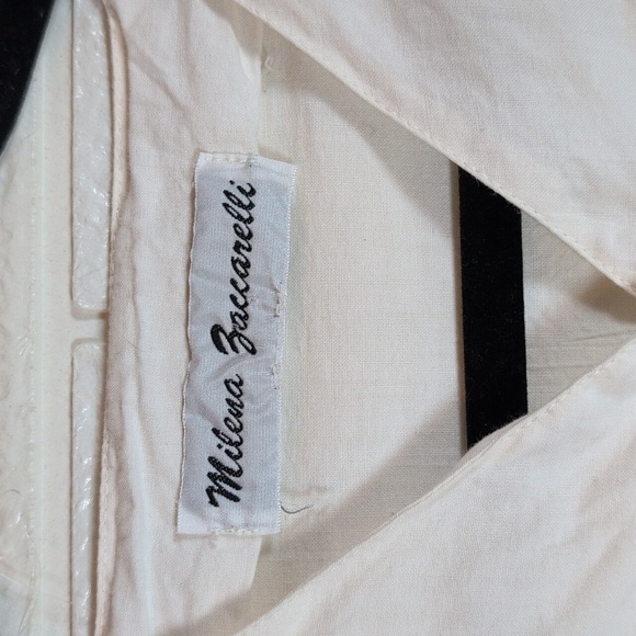 329-White Button-Up Dress Set 100 💯 Cotton - Picture 2 of 5